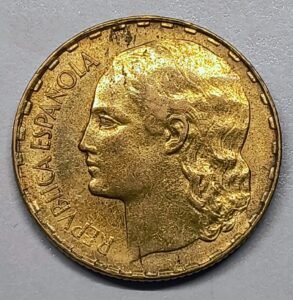 1 Peseta 1937 Segunda República "Rubia" · Bronce · ArgentumSun