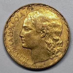 1 Peseta 1937 Segunda República "Rubia" anverso