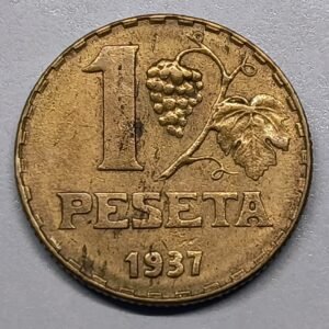 1 Peseta 1937 Segunda República "Rubia" reverso