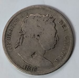 Media Corona George III 1816 Plata "Bull Head" Histórica · Plata 0,925 · ArgentumSun