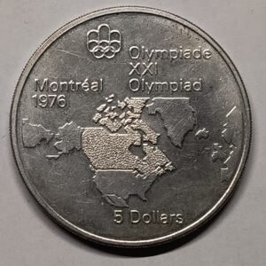 5 Dólares Canadá 1973 Juegos Olímpicos Montreal