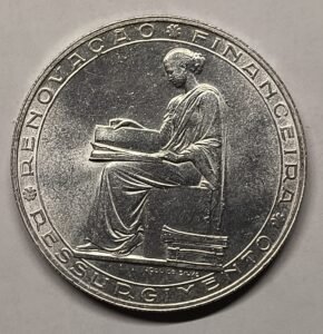 20 Escudos Portugal 1953 Renovação Financeira
