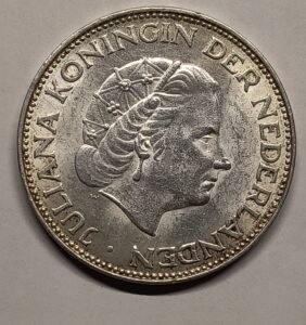 2½ Gulden Países Bajos 1966 – Reina Juliana · Plata 0,720 · ArgentumSun