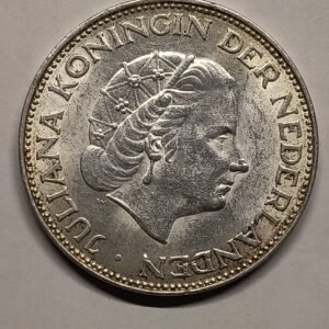 2½ Gulden Países Bajos 1966 – Reina Juliana · Plata 0,720 · ArgentumSun