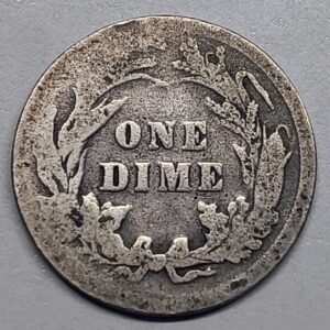 1 Dime 1898 Barber Plata reverso