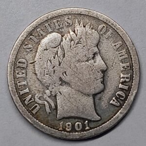 1 Dime 1901-O Barber Plata · Plata 0,900 · ArgentumSun