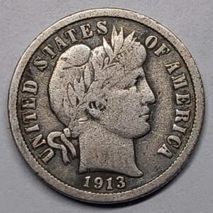 1 Dime 1913 Barber Plata · Plata 0,900 · ArgentumSun