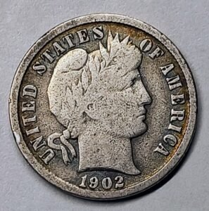 1 Dime 1902 Barber Plata · Plata 0,900 · ArgentumSun