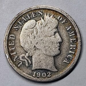 1 Dime 1902 Barber Plata · Plata 0,900 · ArgentumSun
