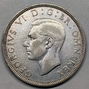 Half Crown George VI 1938 Reino Unido anverso