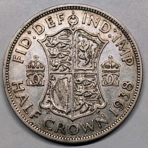 Half Crown George VI 1938 Reino Unido reverso