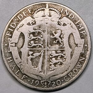 Half Crown George V 1920 Reino Unido reverso
