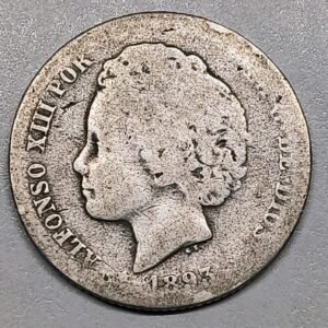1 Peseta Alfonso XII 1893 anverso