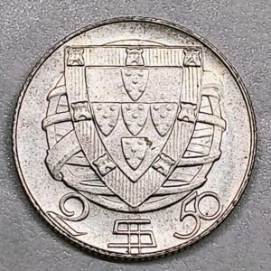 2,50 Escudos República Portuguesa 1951 reverso