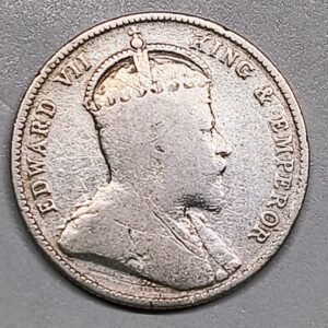 25 Cents Edward VII 1907 Plata — Honduras Británica anverso