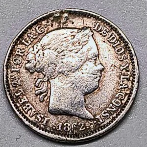 1 Real Isabel II España 1862 BC+ / F · Plata 0,900 · ArgentumSun