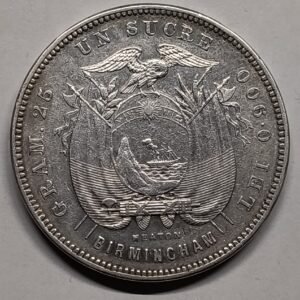 Un Sucre República del Ecuador 1888 reverso