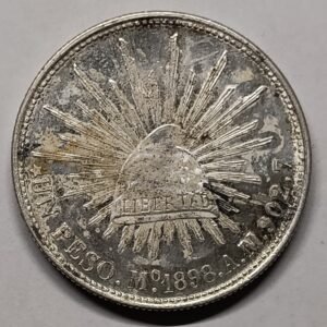 1 Peso República Mexicana 1898 Mo A.M. anverso